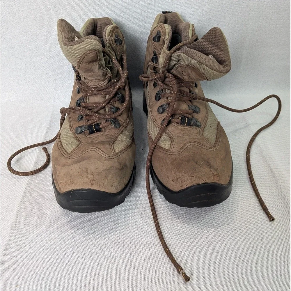 REI Monarch II GTX Hiking Boots Men 9.5 Brown Good Waterproof Vibram 552333